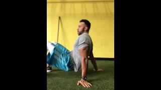 Table top with a shoulder extension reach