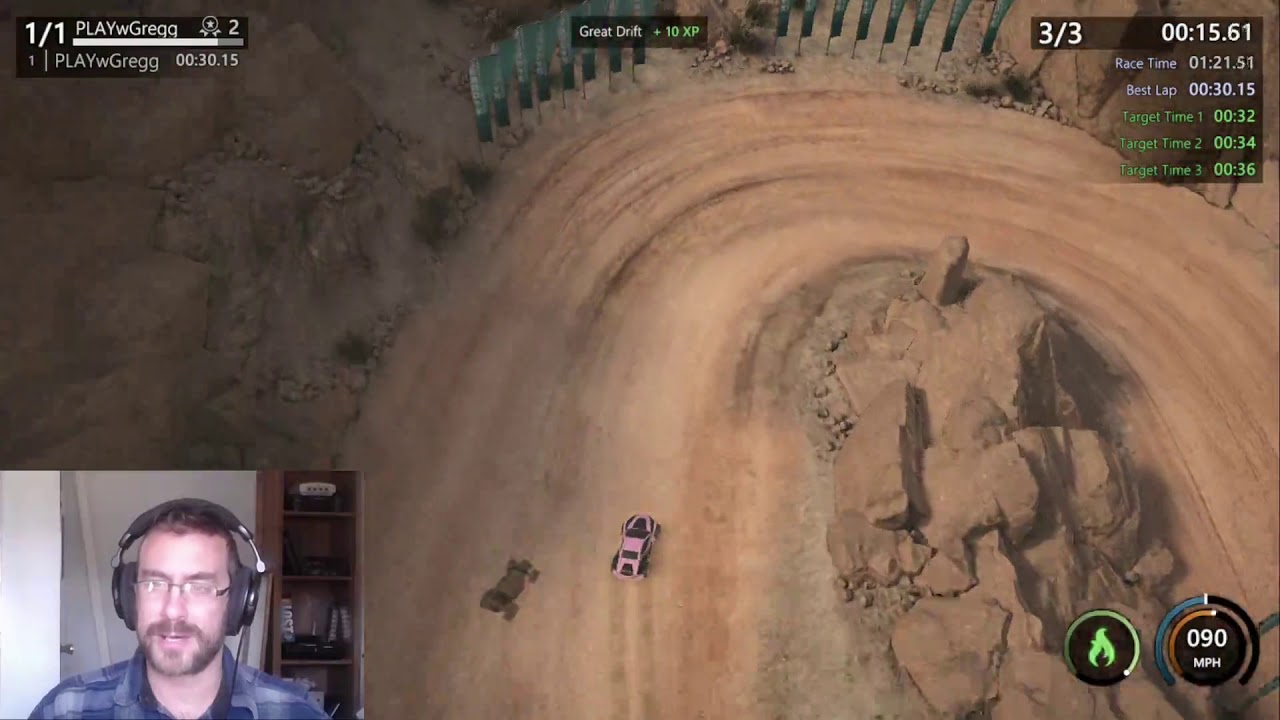 Mantis Burn Racing: Career Mode - 1st Time Trial - Nintendo Switch