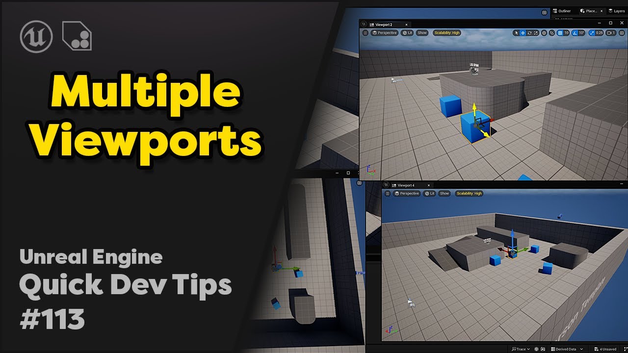 Quick Dev Tip # 113 UE5 - Multiple Viewports - YouTube