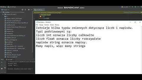 Kurs Pythona/Pytona odc:1 zmienne i typy