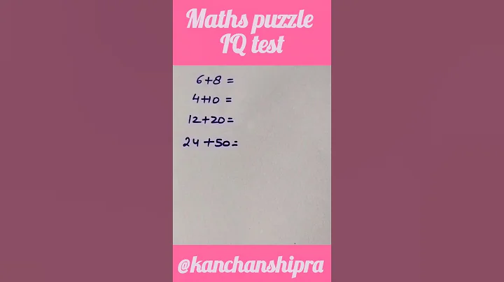 Maths puzzle | IQ test #viral #shorts #youtubeshorts #trending #mathspuzzle #kanchanshipra #puzzle