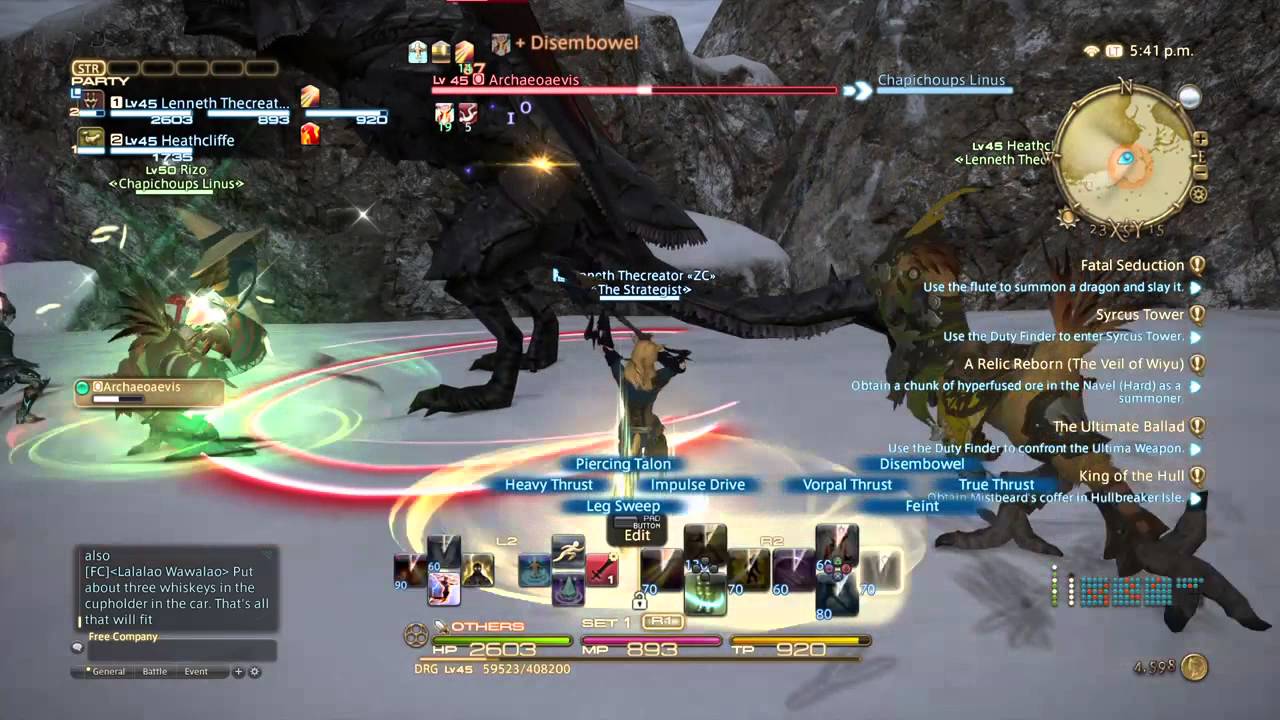 FFXIVA realm reborn dragoon quest lv45 part 2 YouTube