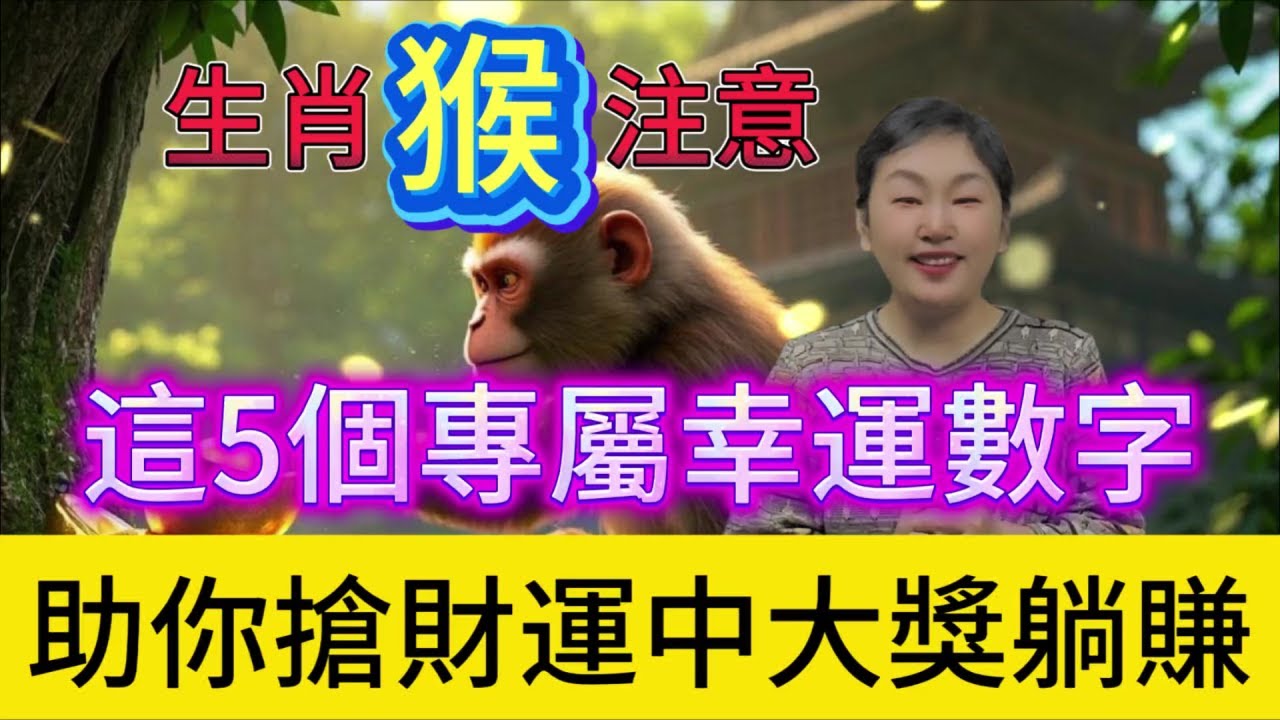 早知道早發財！生肖猴千萬別劃走！這5個專屬幸運數字，用好了助你搶財運、中大獎，意外之財擋不住，躺著也能賺大錢！#生肖 #十二属相 #運勢 #財運 #財富