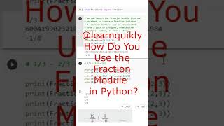 How to Use Fraction in Python to Solve 7Th Grade Algebra Problem #python #programming #shorts