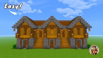Minecraft: How to Build a Ultimate Oak Wooden House Tutorial [Easy Build🏡]