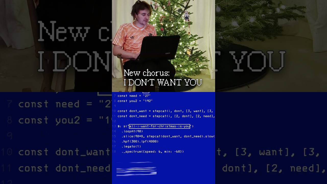 All I Want For Christmas... but it's 90s DnB (live-coded)