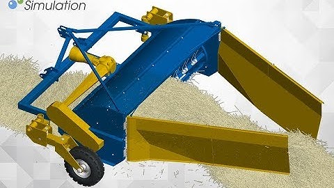 Swath conditioner simulation with DEM and flexible hay stalks