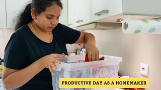 🪷vlog#08|👩‍🍳My productive day routine as a homemaker 🙋‍♀️|kitchen organization ideas 🤩