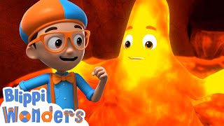 Blippi Wonders - Blippi Meets Maggie The Magma Monster! | Blippi Animated Series | Cartoons For Kids screenshot 5