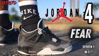 IT'S BEEN 11 YEARS BUT THEY'RE FINALLY BACK! JORDAN 4 FEAR OVERVIEW ON FEET & RELEASE RETRO THURSDAY
