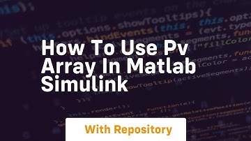 how to use pv array in matlab simulink