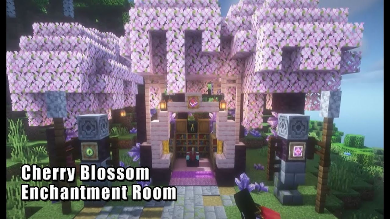 ⚒️Minecraft Tutorial :D 📖 Cherry Blossom Enchantment Room - YouTube