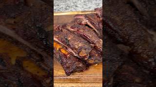 Smoked ribs with Worcestershire and red dirt seasoning. #meat #ribs #gameday #gamedayfood #food