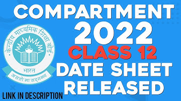Class 12 Compartment Date Sheet