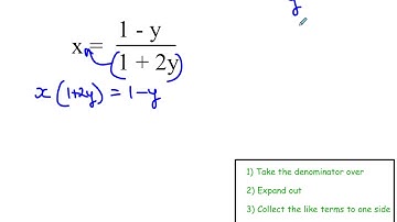 Rearranging formulae with fractions
