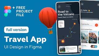Figma Tutorial (Full Ver.) Travel App UI Design in Figma + Free figma template