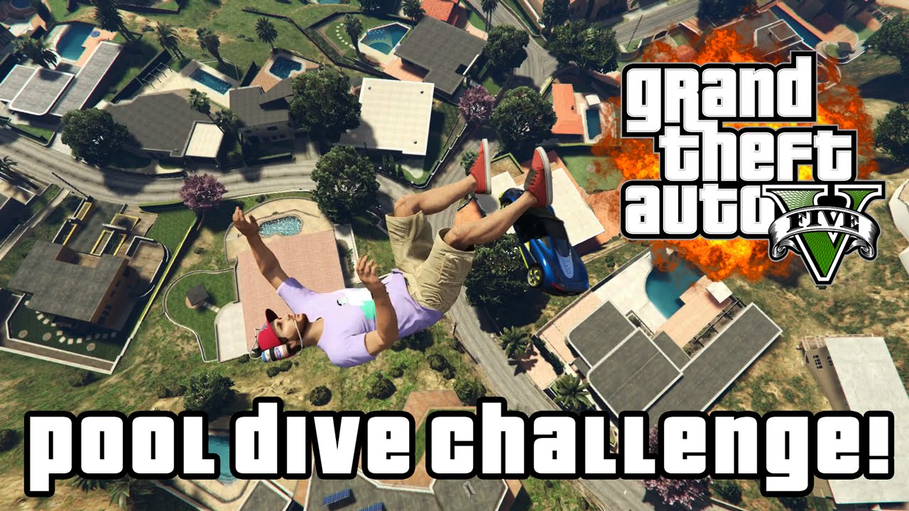 Epic Pool Dive Challenge Gta 5 Youtube