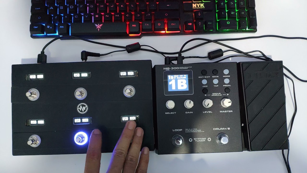 Nux mg300 foot switch by um - YouTube
