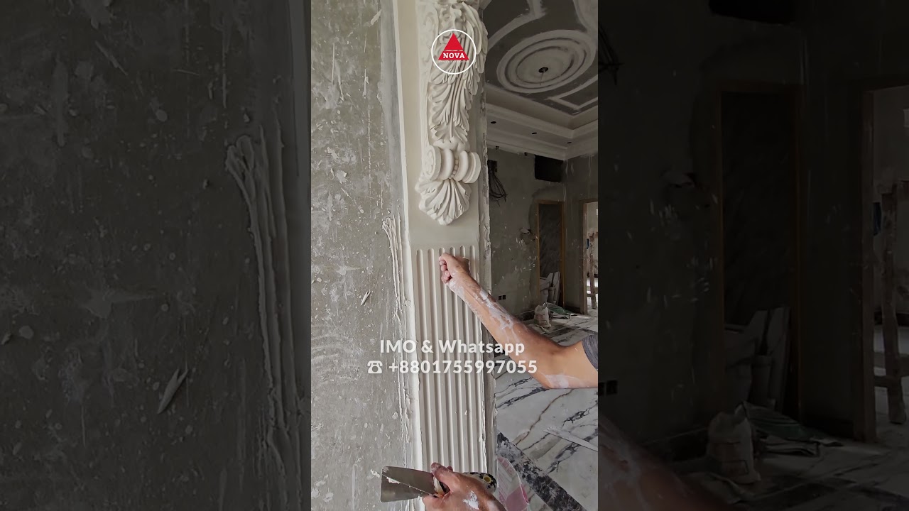 How to finishing gypsum Gate reel all  #falseceilingdesign #gypsumceilingdesign