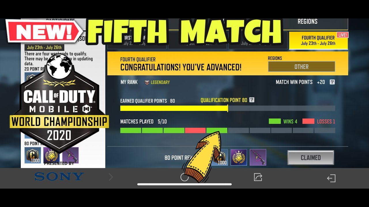 Call Of Duty Mobile Ranked Match : World Championship 2020 : Match No.5 ...