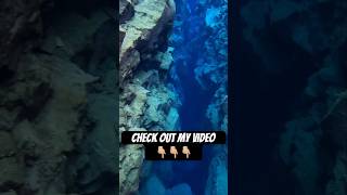 🤿 🏊‍♂️ Between Tectonic Plates?? 😳#shorts #travel #iceland #snorkel #swimming #icelandtravel