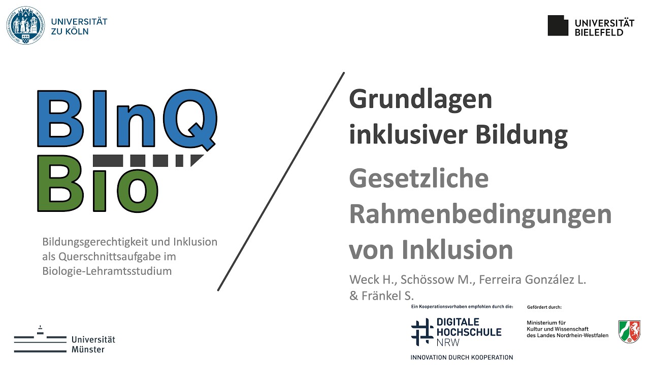 Grundlagen inklusiver Bildung 02 Gesetzliche Rahmenbedingungen von Inklusion