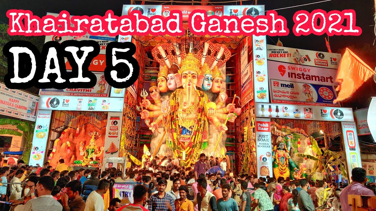 Khairatabad Ganesh 2021 Day 5 | India's Biggest Ganesh 2021 | Exclusive Visuals Khairatabad Ganesh