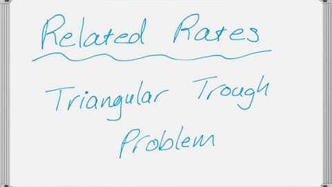 Related Rates - Isosceles Triangle Trough Problem