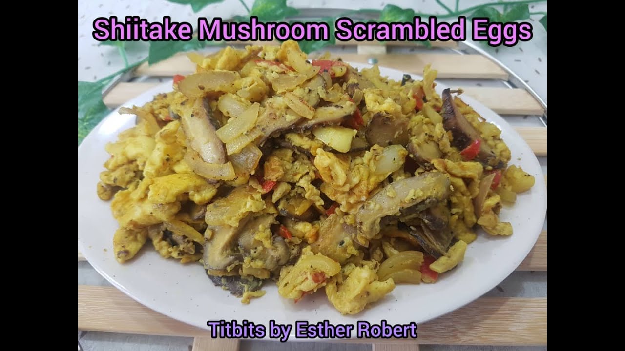 Quick & Easy Shiitake Mushroom Scrambled Eggs/Telur Hancur dengan