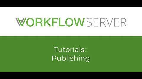 WorkflowServer: Publishing