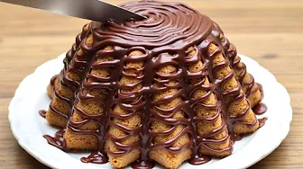 The fastest homemade chocolate dessert without baking! No flour or gelatin!