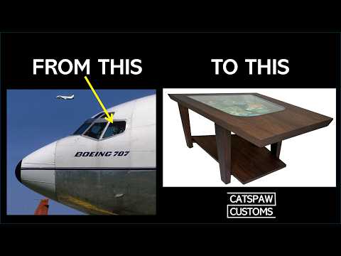 Making a Table from a Boeing 707 (Airplane) Cockpit Window