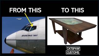 Making a Table from a Boeing 707 (Airplane) Cockpit Window