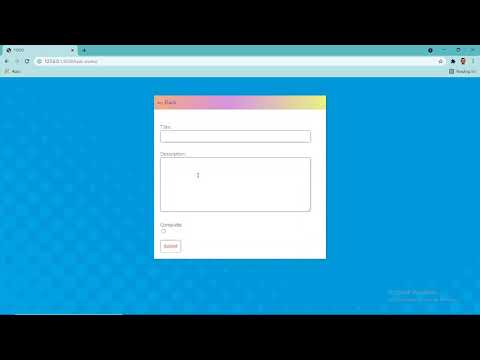 CS50W CAPSTONE PROJECT - TODO