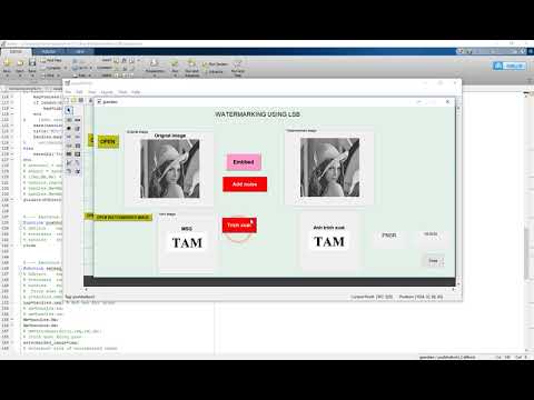 Watermarking image using LSB algorithm