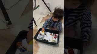 Day 4: Snow Sensory Bin! #shorts