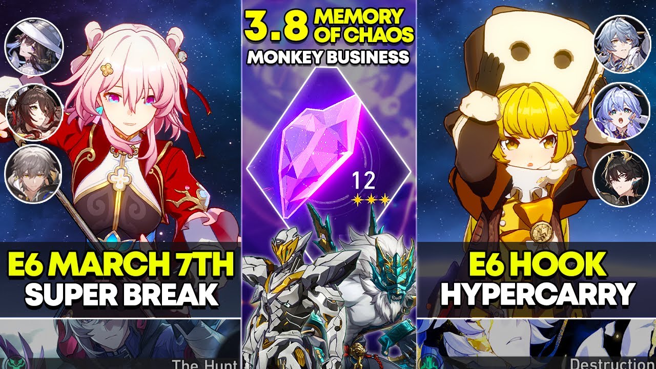 E6 March 7th Super Break & E6 Hook Hypercarry | Memory of Chaos 12 | Honkai Star Rail 3.8