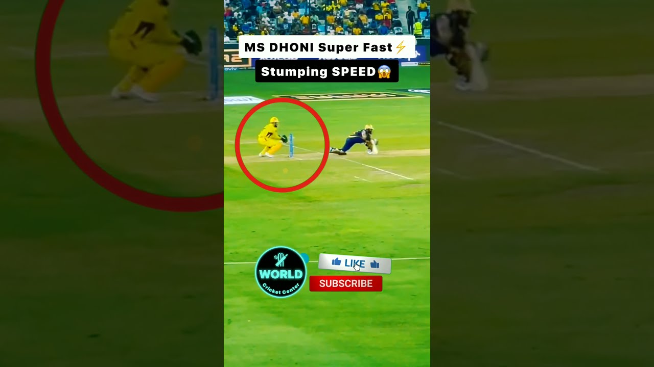 MS Dhoni SuperMan Speed Stumping 0 2 Seconds CSK Thala Shorts Cricket Msdhoni Chennaisuperkings