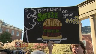 Supporters Of Paid Sick Leave Rally Against Governor's Veto