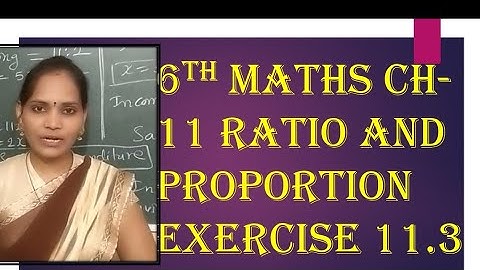 ##6th maths chapter -11 ratio and proportion exercise -11.3@maths guru 6th to 10th @