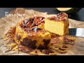 Pumpkin Burnt Basque Cheesecake  | Emojoie ASMR cooking