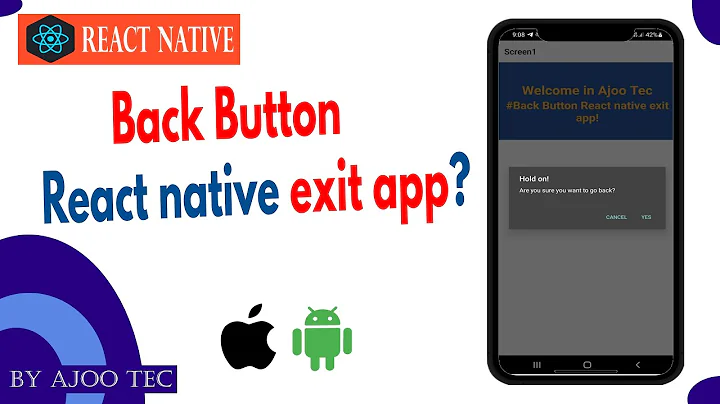 Back Button React native exit app? || in Hindi
