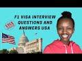 F1 VISA INTERVIEW QUESTIONS AND ANSWERS USA