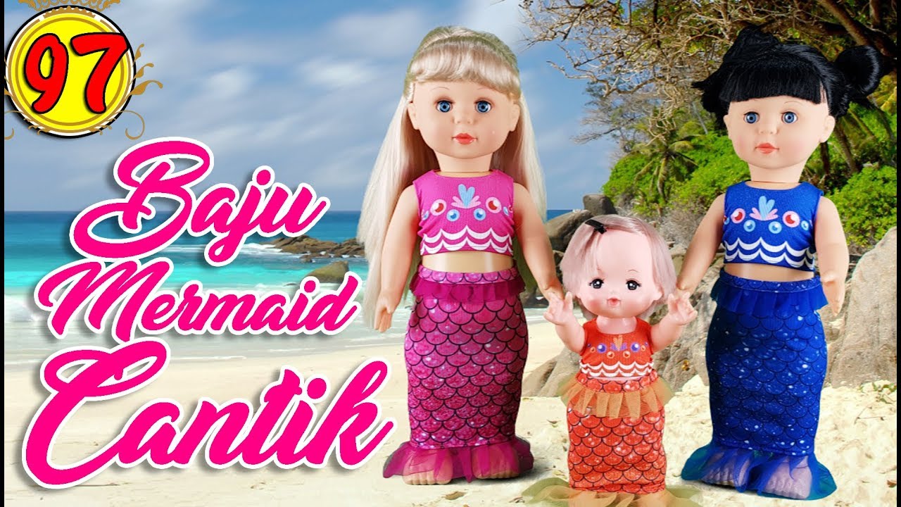  97 Baju  Mermaid Cantik  Untuk Kimora Boneka Walking Doll 
