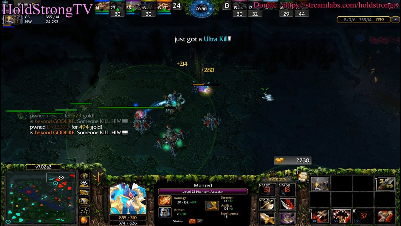 DOTA 1 Mortred Phantom Assassin Beyond GODLIKE #13 + ULTRA KILL