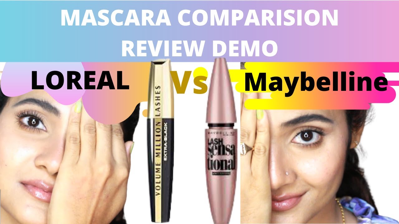 Fremtrædende Orkan Idol loreal volume million lashes mascara vs #Maybelline lash sensation #mascara  demo review comparison - YouTube