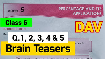 DAV Maths Class 6 Chapter 5 Brain Teasers Q.1, 2, 3, 4 & 5
