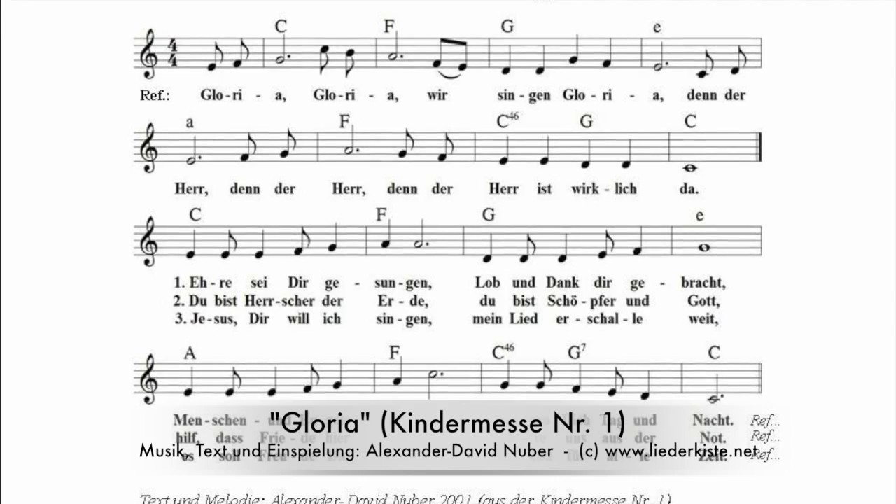 Gloria (Kindermesse Nr. 1) - YouTube