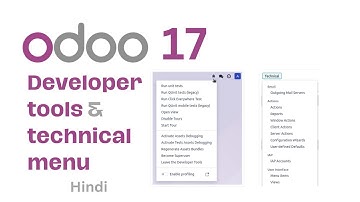 Developer tools and technical menu | Odoo Developer mode | Odoo tutorial in Hindi for beginners