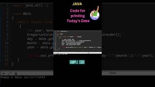 How to print Today's Date | Java Programming #shorts